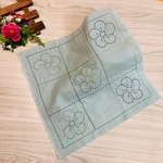 刺し子 手縫いの花ふきん 164