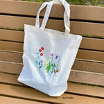 花刺繍布バッグ