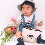 smile にこちゃん 名前入り  おむつポーチ 化粧ポーチ 名入れ　ギフト 最短発送無料