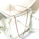 *＊ツイストフォルムが美しい＊* ピンクゴールド ネックレスチェーン ステンレス 金属アレルギー対応〈1組価格〉