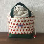 再２　♡LOVEsummer♡　洗える！保冷お弁当用トートバッグ　スイカ