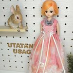 ジェニーちゃん服 レースワンピース　ピンク
