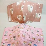 インナーマスク！大人用二枚組み  ポメラニアンと柴犬