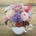 Café au Lait Fraise ＊ ティーカップアレンジメント