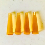 Clear Orange Cone Pendant Tops