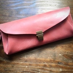 【受注製作（納期約1.5〜2ヶ月）】国産WAXヌメ革＊カード8枚長財布 「series-envelope」ペールピンク