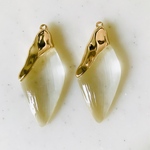 Clear Gold Dipped Drop Pendant Tops