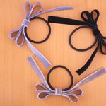 『送料無料』再販×2 リボンヘアゴム♡ベルベット♡秋冬♡