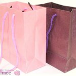 【ギフト最適品】手提げ紙袋（小） ピンク色 20袋入り　写真左のピンクの紙袋です！【クリスタル神戸】
