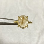 一点物天然石ルチルクォーツのアンティーク調真鍮リング.14