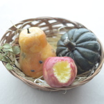 野菜と果物のキャンドル＊かご盛り