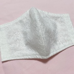 大人用立体マスクキット♡白の花柄レースマスクキット♡裏面コットン100%生地♡布マスクキット♡インナーマスクにも♡