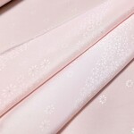 正絹 長襦袢地 はぎれ【霞に花模様】ピンク ５０cm