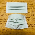 2枚セット✩プリーツマスク♪̊̈♪̆̈ペールグリーン