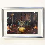 「ハロウィンパーティ」額付き（絵画）