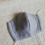 セール☘️送料無料　グレー*白　大人サイズ　立体マスク　ダブルガーゼ