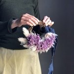 ふわふわとあじさいのハーフリース