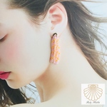 フラワーシャワーピアス ピンク