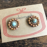 ビーズ  刺繍  ピアス