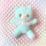 くまちゃん　ぬいぐるみ　水色