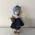 ルルベちゃん　山葡萄かご　古布　