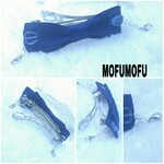 1本限定/マスク留め:マスク❪ﾊﾞﾚｯﾀ❫バンド/紺のリボン/ﾁｪｺｶﾞﾗｽﾋﾞｰｽﾞ