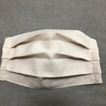 送料無料！手作りマスク。洗って繰り返し使えます。生成りシャンブレー生地と内側はダブルガーゼです。ゴム付き　大サイズ