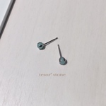 小さな アマゾナイト　天然石一粒ピアス/サージカルステンレス