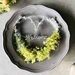 ハートのシンプルリース  〜welcome〜   ワイヤークラフト