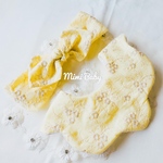 pastel yellow＊スタイ、ベビーバンドセット＊