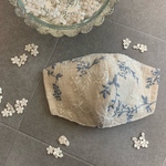ハンドメイド　ポケット付きマスクパーツ　布マスクパーツ　刺繍マスクパーツ