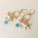 海いっぱい　夏の思い出ピアス