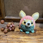 疫病退散　ぱっつん前髪チワワのアマビエちゃん　置物　チワワ　クリーム　アマビエ