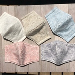 ♡ふわふわ♡  キルト芯入り　wガーゼ　レースの立体マスク　Lサイズ