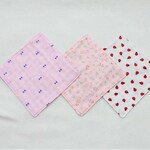 再販⭐子どものガーゼハンカチ3枚セット　女児用9