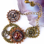 歯車ブレスレット 赤 