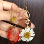 フラワーいちごピアス[送料無料]