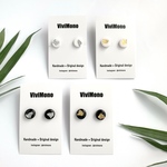 haku stud【monotone】箔スタッドピアス/イヤリング(選べるポスト アレルギー対応)