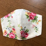 バラ花柄　コットン　マスク　