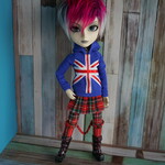 テヤン：ボンデージパンツ(赤チェック)