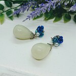 青薔薇としずくのピアス