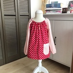 120cm女の子スモックエプロン🍓柄