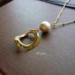 GOLD＆コットンパール*＊ネックレス。