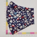 LIBERTY茄子紺×白コットン インナーマスク