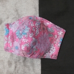 ピンク花柄マスク2　ハンドメイド