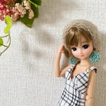 受注制作⇒リカちゃん ラフィアピアス