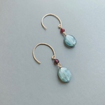 ガーネット×カイヤナイトピアス*14kgf