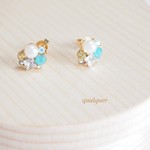 sale：：：：ビジュー　ピアス【グリーンパール】