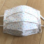 マスクカバー  ハート柄 小さめサイズ