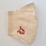 刺繍入り手作りインナーマスク(麻使用)